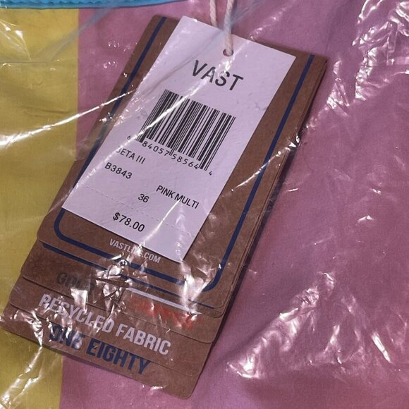 Vast Beta III Men's Boardshort in Pink Multi - Size 36 - NWT - Picture 8 of 8